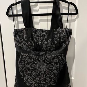 Super cuter black and grey top, can be dressed up or down